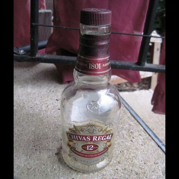 Office | Empty 375ml Small Chivas Regal Scotch Whisky Clear Glass ...